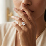 Emerald Cut 2 Carat Lab Grown Diamond Engagement Ring IGI Certified
