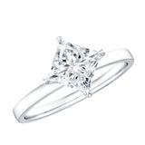 1 Carat Lab Created Diamond Princess Cut Engagement Ring IGI Certified