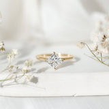 1 Carat Lab Created Diamond Princess Cut Engagement Ring IGI Certified