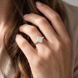 Solitaire 2 Carat Lab Grown Diamond Princess Cut Engagement Ring IGI Certified