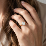 Solitaire 2 Carat Lab Grown Diamond Princess Cut Engagement Ring IGI Certified
