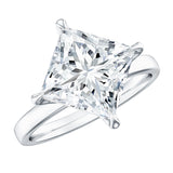 IGI Certified 4 Carat Princess Cut Lab Grown Diamond Engagement Ring