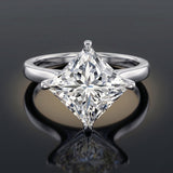 IGI Certified 4 Carat Princess Cut Lab Grown Diamond Engagement Ring