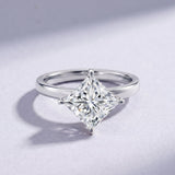 IGI Certified 4 Carat Princess Cut Lab Grown Diamond Engagement Ring