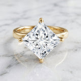 IGI Certified 4 Carat Princess Cut Lab Grown Diamond Engagement Ring