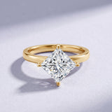 IGI Certified 4 Carat Princess Cut Lab Grown Diamond Engagement Ring
