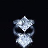 Solitaire 5 Carat Princess Cut Lab Grown Diamond Huge Engagement Ring with IGI Certificate