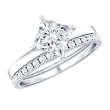 IGI Certified 2 Carat Lab Grown Diamond Princess Cut Bridal Ring Set for Her