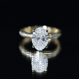 IGI Certified 3 Carat Lab Grown Diamond Oval Engagement Ring for Women