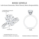 IGI Certified 3 Carat Lab Grown Diamond Oval Engagement Ring for Women