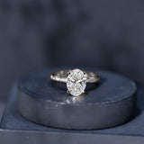 IGI Certified 3 Carat Lab Grown Diamond Oval Engagement Ring for Women