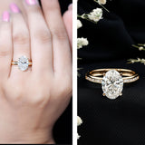 IGI Certified 3 Carat Lab Grown Diamond Oval Engagement Ring for Women