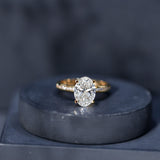 IGI Certified 3 Carat Lab Grown Diamond Oval Engagement Ring for Women