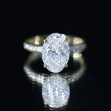 Oval Cut 5 Carat Lab Grown Diamond Big Engagement Ring with IGI Certificate