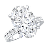 Oval Cut 5 Carat Lab Grown Diamond Big Engagement Ring with IGI Certificate