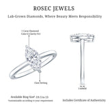 IGI Certified Lab Grown 1 Carat Diamond Marquise Engagement Ring Solitaire