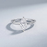 IGI Certified Lab Grown 1 Carat Diamond Marquise Engagement Ring Solitaire