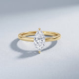 IGI Certified Lab Grown 1 Carat Diamond Marquise Engagement Ring Solitaire