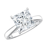 IGI Certified Lab Grown 3 Carat Diamond Princess Cut Engagement Ring Solitaire