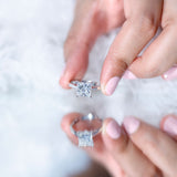 IGI Certified Lab Grown 3 Carat Diamond Princess Cut Engagement Ring Solitaire