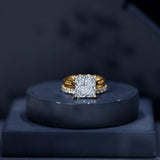 5 Carat Huge Lab Grown Diamond Princess Cut Engagement Ring Set with IGI Certificate