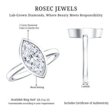 IGI Certified 2 Carat Lab Grown Diamond Marquise Ring For Engagement