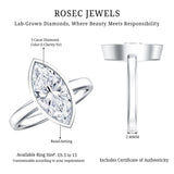 IGI Certified 3 Carat Solitaire Lab Grown Diamond Marquise Cut Engagement Ring