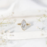 IGI Certified 3 Carat Solitaire Lab Grown Diamond Marquise Cut Engagement Ring