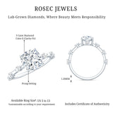 3 Carat IGI Certified Lab Grown Diamond Cushion Cut Engagement Ring for Women