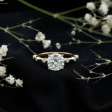 3 Carat IGI Certified Lab Grown Diamond Cushion Cut Engagement Ring for Women