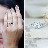 Cushion Cut 2 Carat Lab Grown Diamond Solitaire Engagement Ring with IGI Certificate