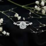 Cushion Cut 2 Carat Lab Grown Diamond Solitaire Engagement Ring with IGI Certificate