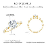 Cushion Cut 2 Carat Lab Grown Diamond Solitaire Engagement Ring with IGI Certificate