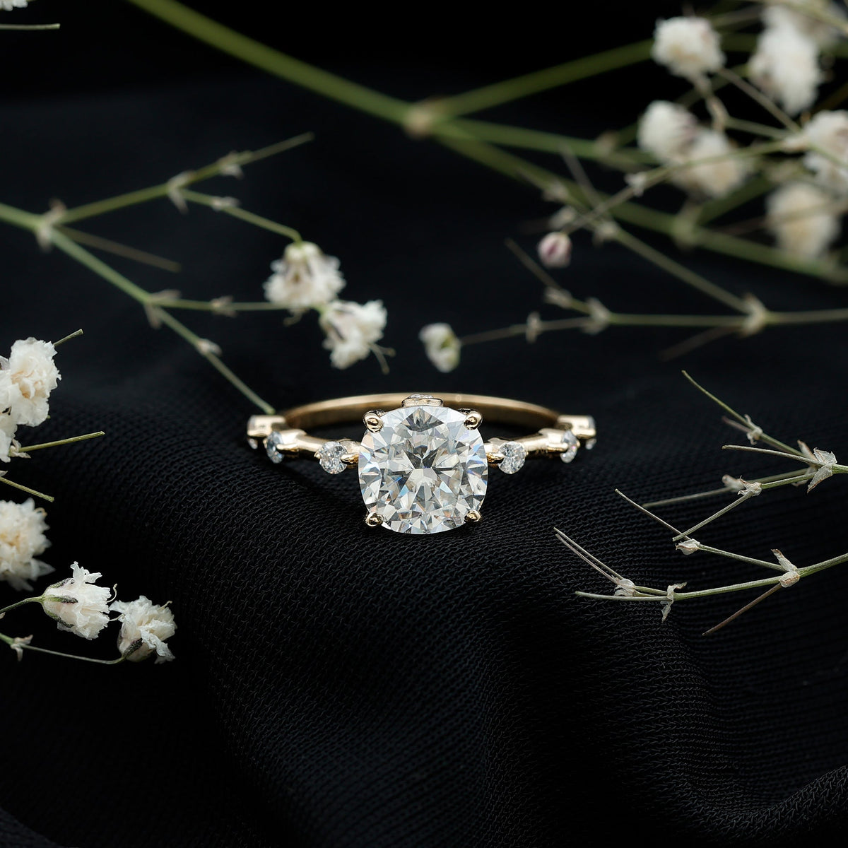 Cushion Cut 2 Carat Lab Grown Diamond Solitaire Engagement Ring with IGI Certificate