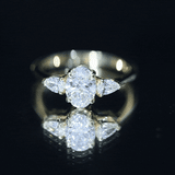 1 Carat Lab Grown Diamond Three Stone Engagement Ring with IGI Certificate