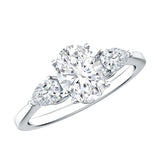 1 Carat Lab Grown Diamond Three Stone Engagement Ring with IGI Certificate
