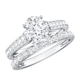 Oval Shaped 1 Carat Lab Grown Diamond Bridal Ring Set with IGI Certificate