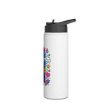 Cute Stainless Steel Water Bottle for Kids, Good Days Drink Bottle, Kawaii Space School Bottle, Positive Gift, Colorful Kids Drinkware