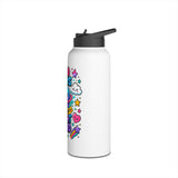 Cute Stainless Steel Water Bottle for Kids, Good Days Drink Bottle, Kawaii Space School Bottle, Positive Gift, Colorful Kids Drinkware