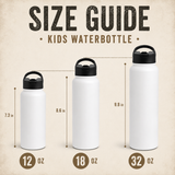 Cute Stainless Steel Water Bottle for Kids, Good Days Drink Bottle, Kawaii Space School Bottle, Positive Gift, Colorful Kids Drinkware