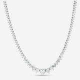 15 CTW Created Moissanite Graduated Tennis Necklace - G-H Color, SI Clarity