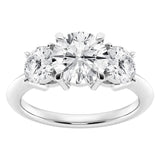 AGI Certified 2 CTW Classic Three-Stone Round Lab Grown Diamond (G-VS) Engagement Ring in 14K White Gold