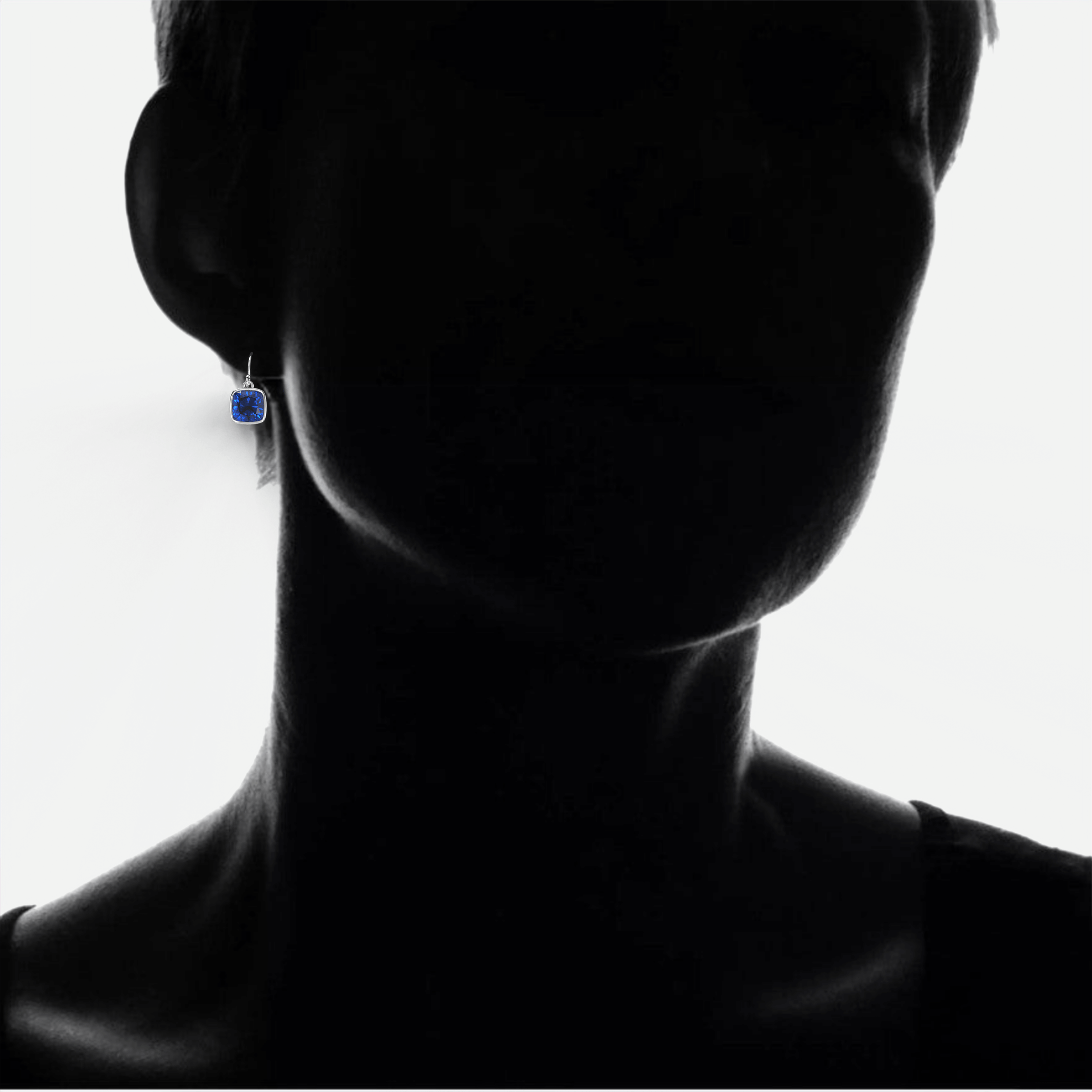 2 Pair Pack: 9.00 CTW Cushion Cut Created Blue Sapphire & Emerald Drop Earrings – Available in .925 Sterling Silver or 14kt Yellow Gold Over .925 – 8mm Square Gems