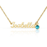 Custom Name Necklace with Birthstone