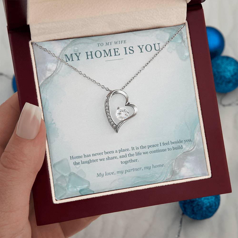 To My Wife Sea Glass Pearl Necklace – Forever Love Gift