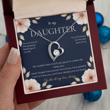 To My Daughter Forever Love Necklace, Heart Pendant Gift from Mom or Dad