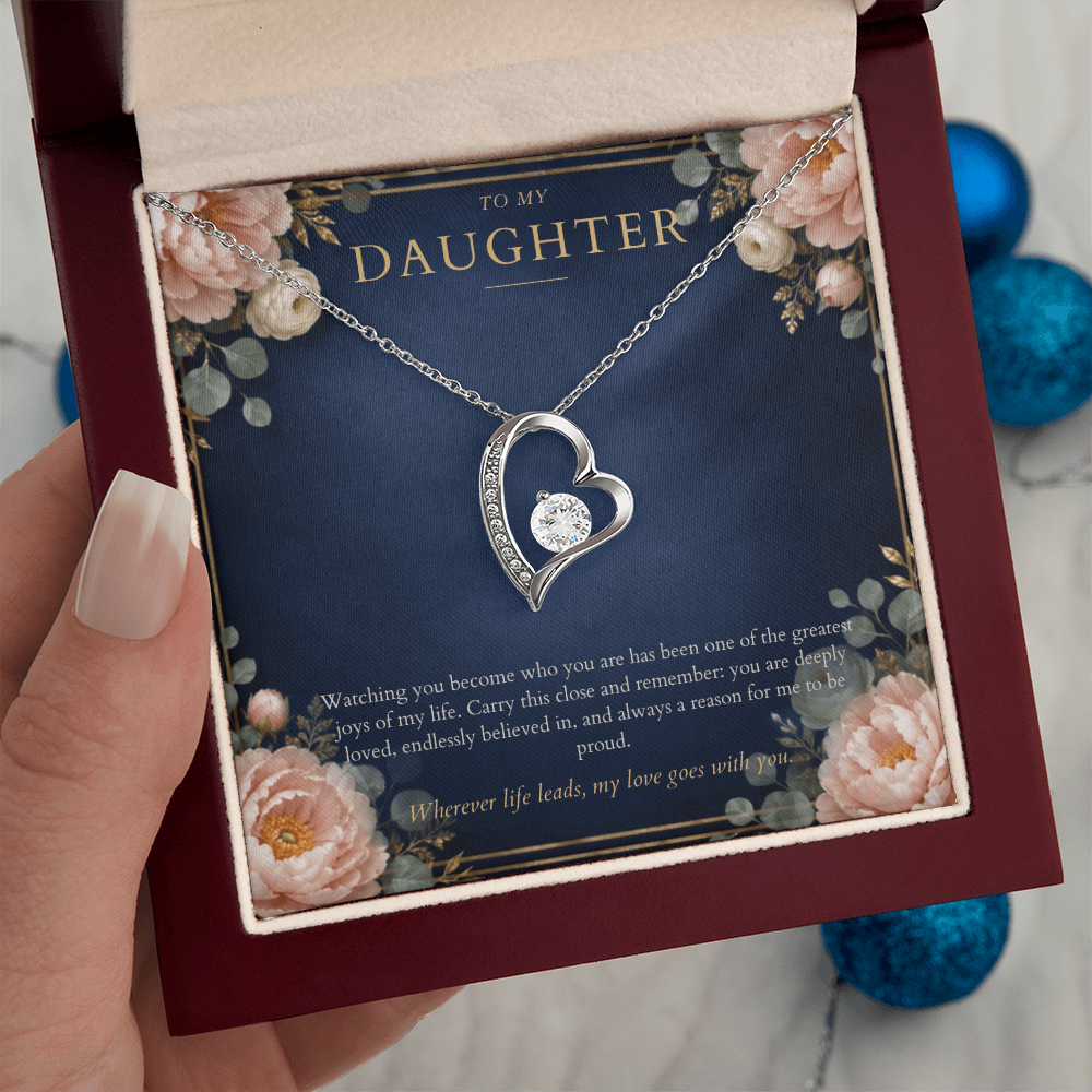 To My Daughter Forever Love Necklace