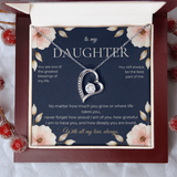 To My Daughter Forever Love Necklace, Heart Pendant Gift from Mom or Dad