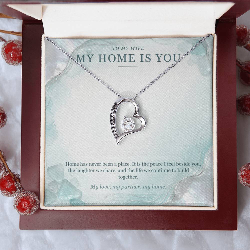 To My Wife Sea Glass Pearl Necklace – Forever Love Gift