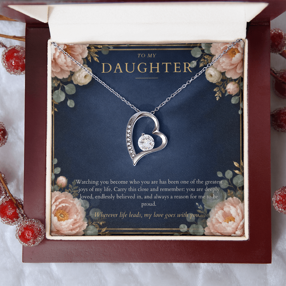 To My Daughter Forever Love Necklace